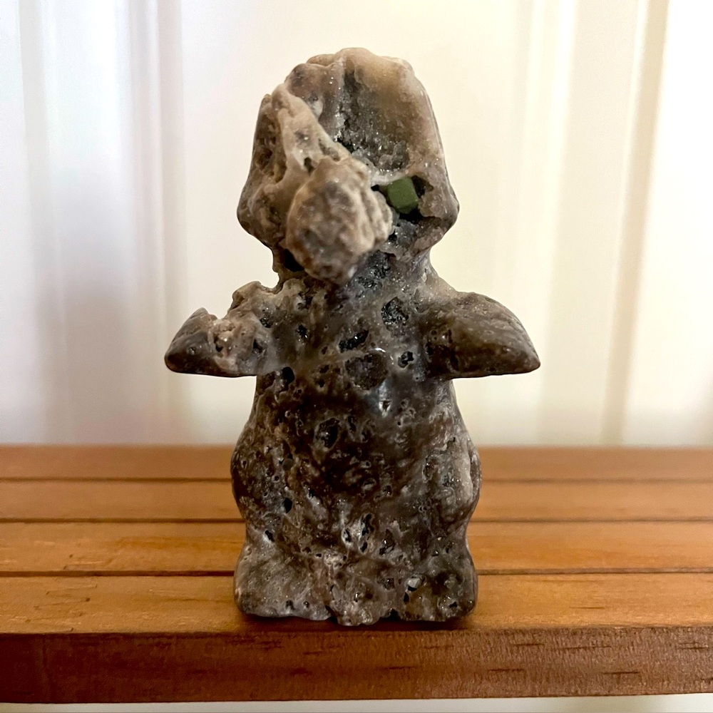 Sphalerite Squirrel Critter Carving | Natural Stone Crystal Figurine Sculpture